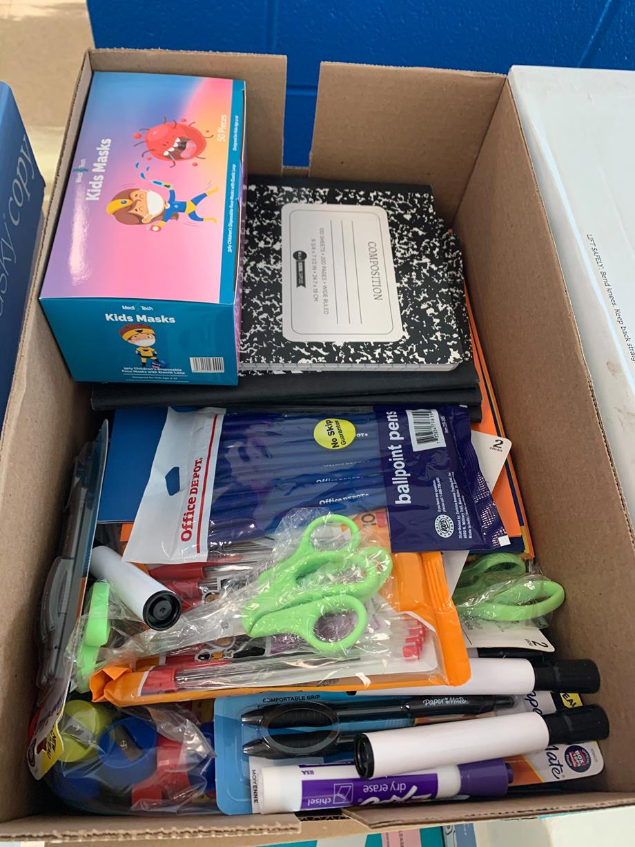 Classroom Central provided 190 boxes of school supplies for teachers.